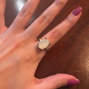white stone ring